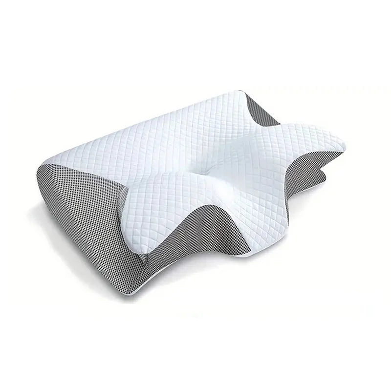 1pc Memory Foam Cervical Pillow, 2 in 1 Ergonomic Contour Orthopedic Pillow for Neck Pain, Contoured Support Pillows,Neck Pillow - Devy