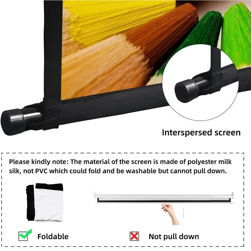 White Projector Screen With Stand