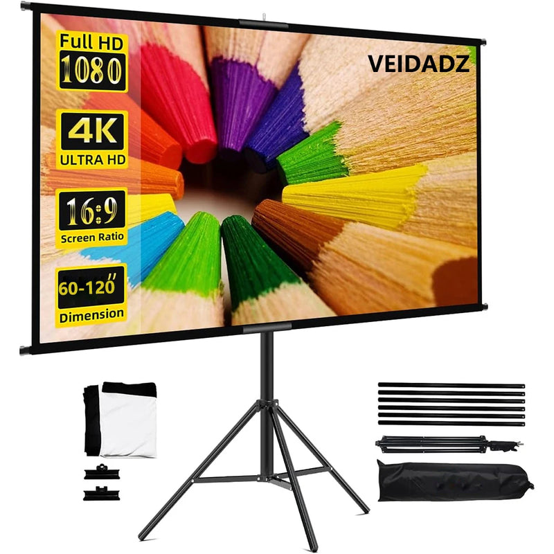 White Projector Screen With Stand