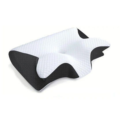 1pc Memory Foam Cervical Pillow, 2 in 1 Ergonomic Contour Orthopedic Pillow for Neck Pain, Contoured Support Pillows,Neck Pillow - Devy