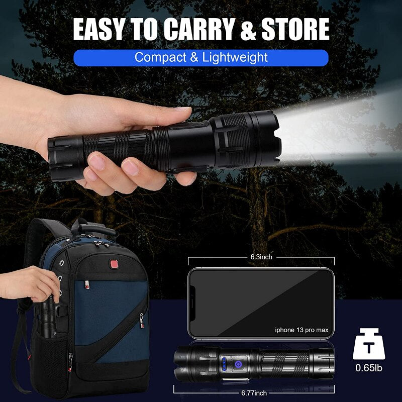 Powerful Tactical Flashlight - Super Zoom. - Devy